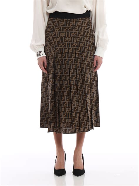 fendi skirt womens|fendi pleated midi skirt.